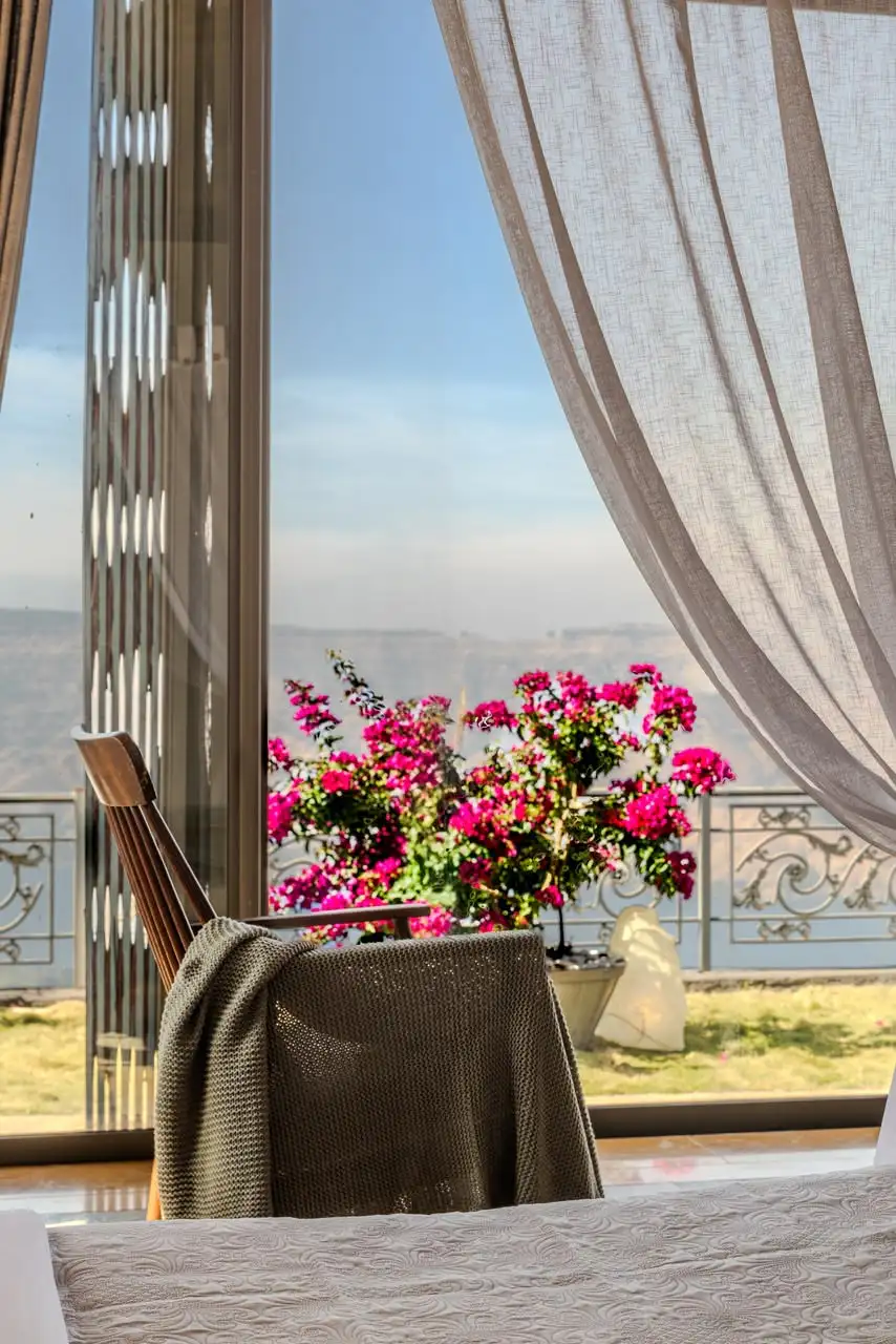 Window seat with flowers, Saah Villa