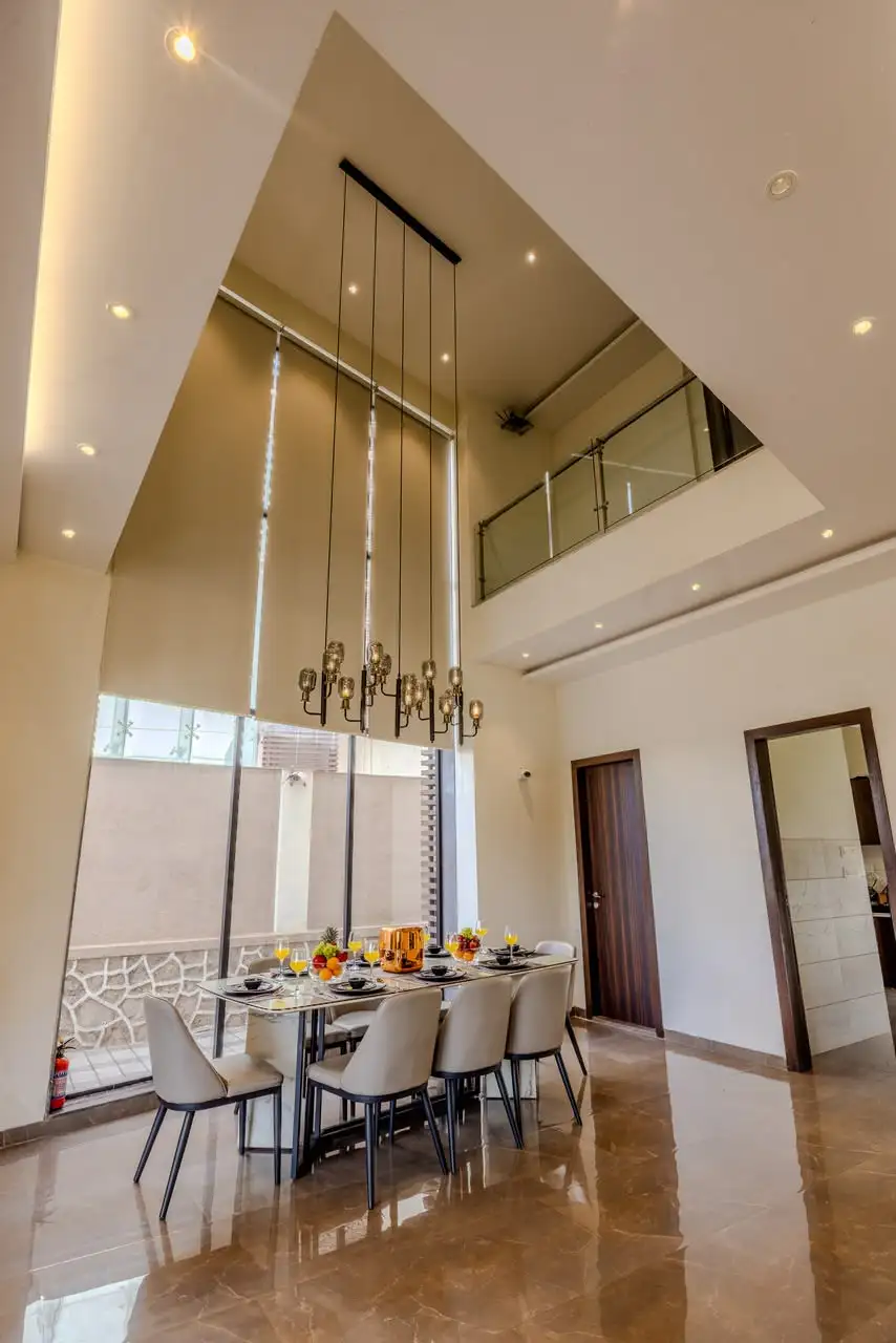 Double-height dining room, Blezaa Panchgani