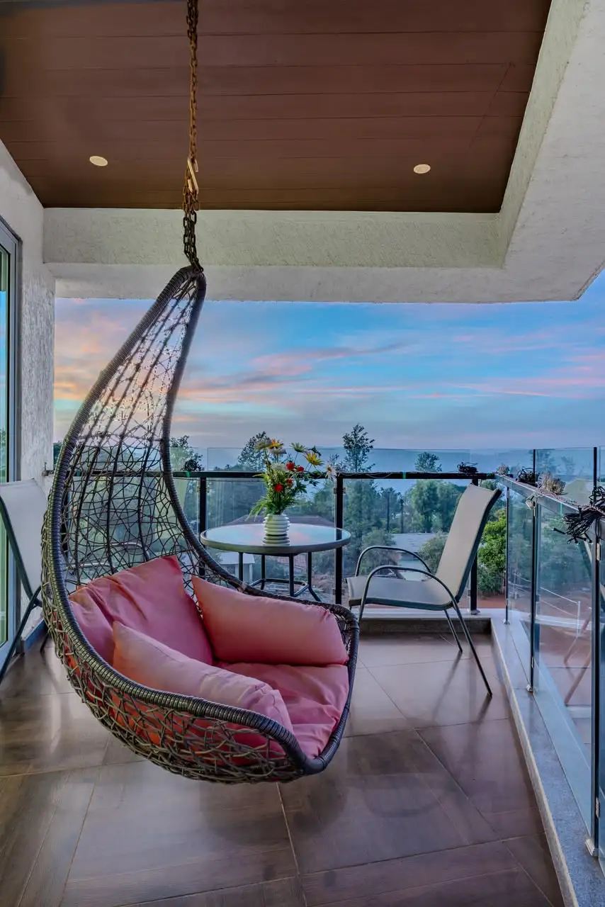 Hanging chair with a view, Blezaa Panchgani