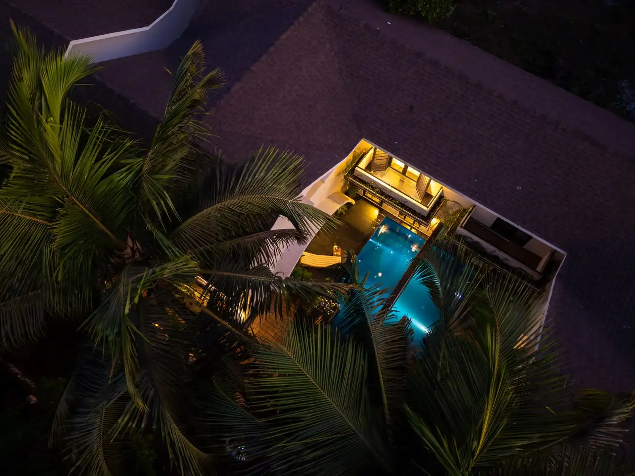 Aerial view at night, IDA 6