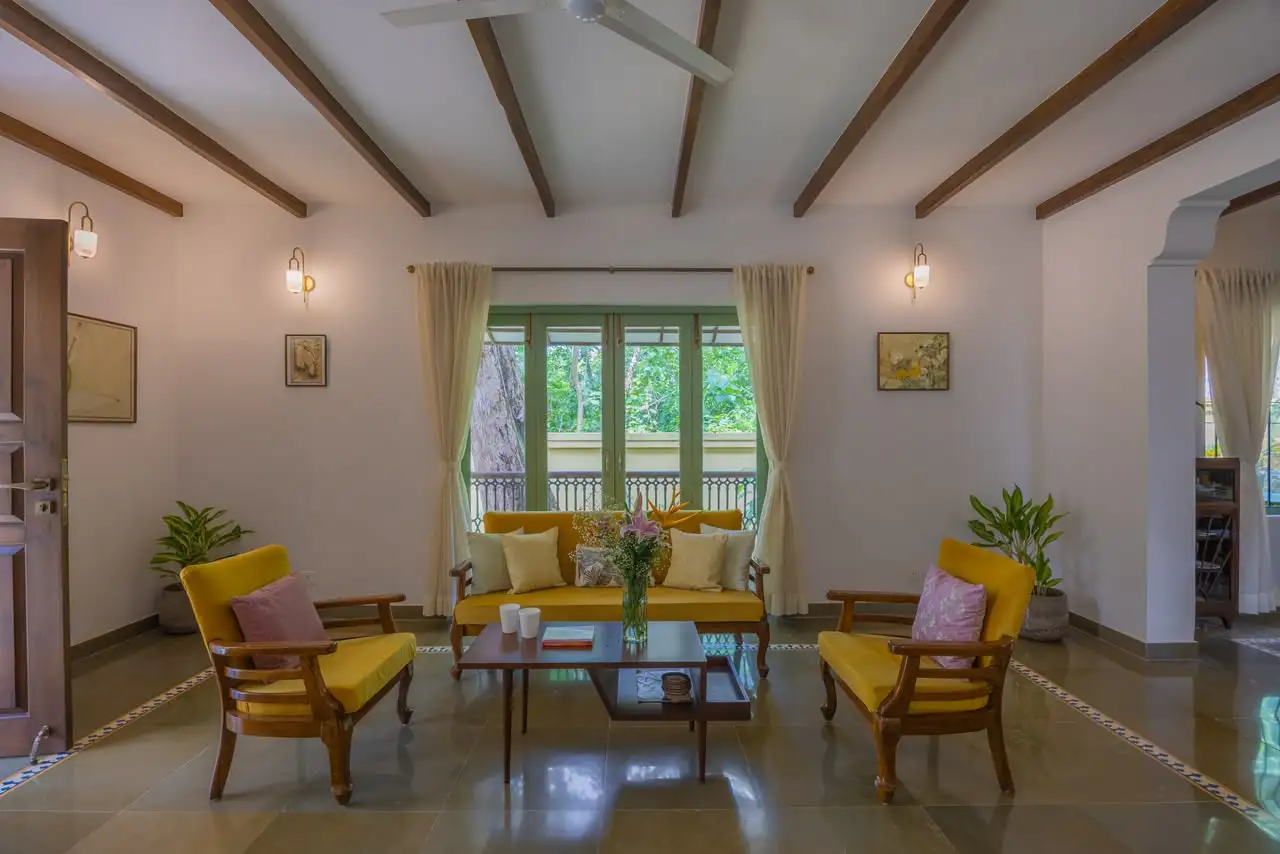 Living room, Lincoln Villa, Siolim